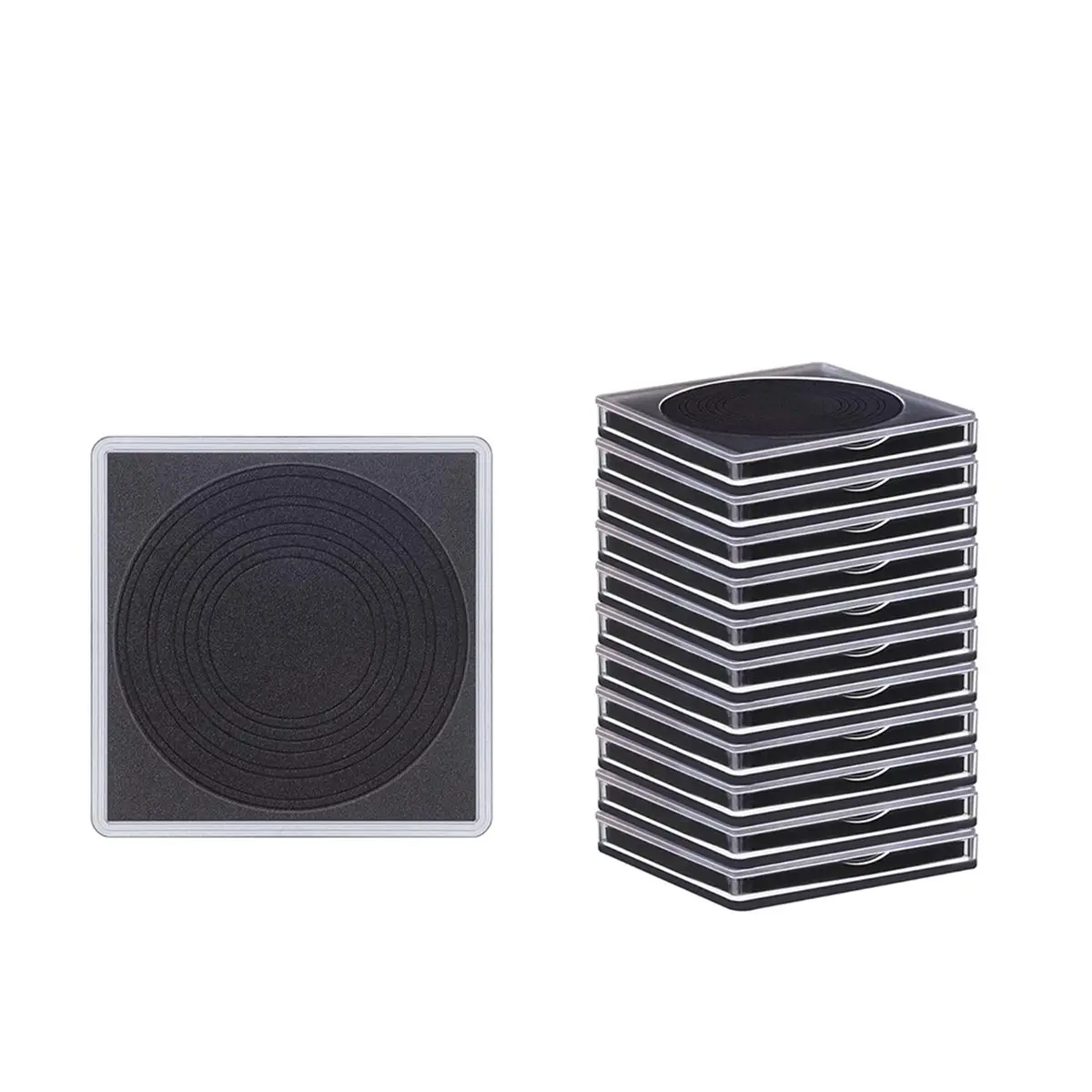 50 PCS Coin Capsules, Coin Snap Holders with 5 Sizes Black Gaskets, Clear Coin Cases for Coin Collection Supplies