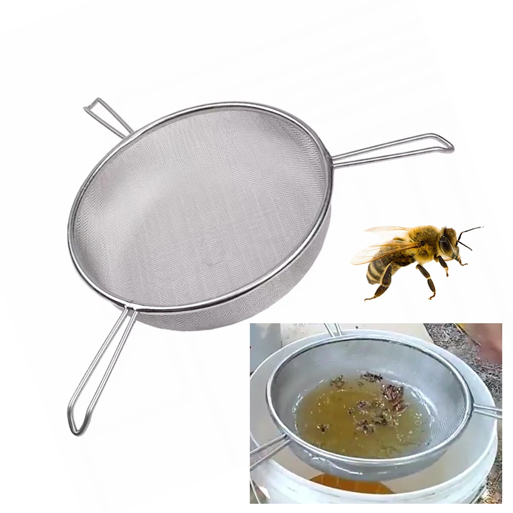 Stainless Steel Honey Filter Mesh Filtration Straining Filtering Honey Filter For Bottling Harvesting Tools Beekeeping 2PCS