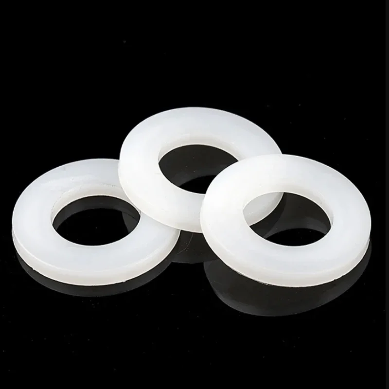 20-100pcs Nylon Washer Flat Gasket Plastic Sealing Hard Washers White M2 M2.5 M3 M4 M5 M6 M8 M10 M12 M14 M16 M18 M20