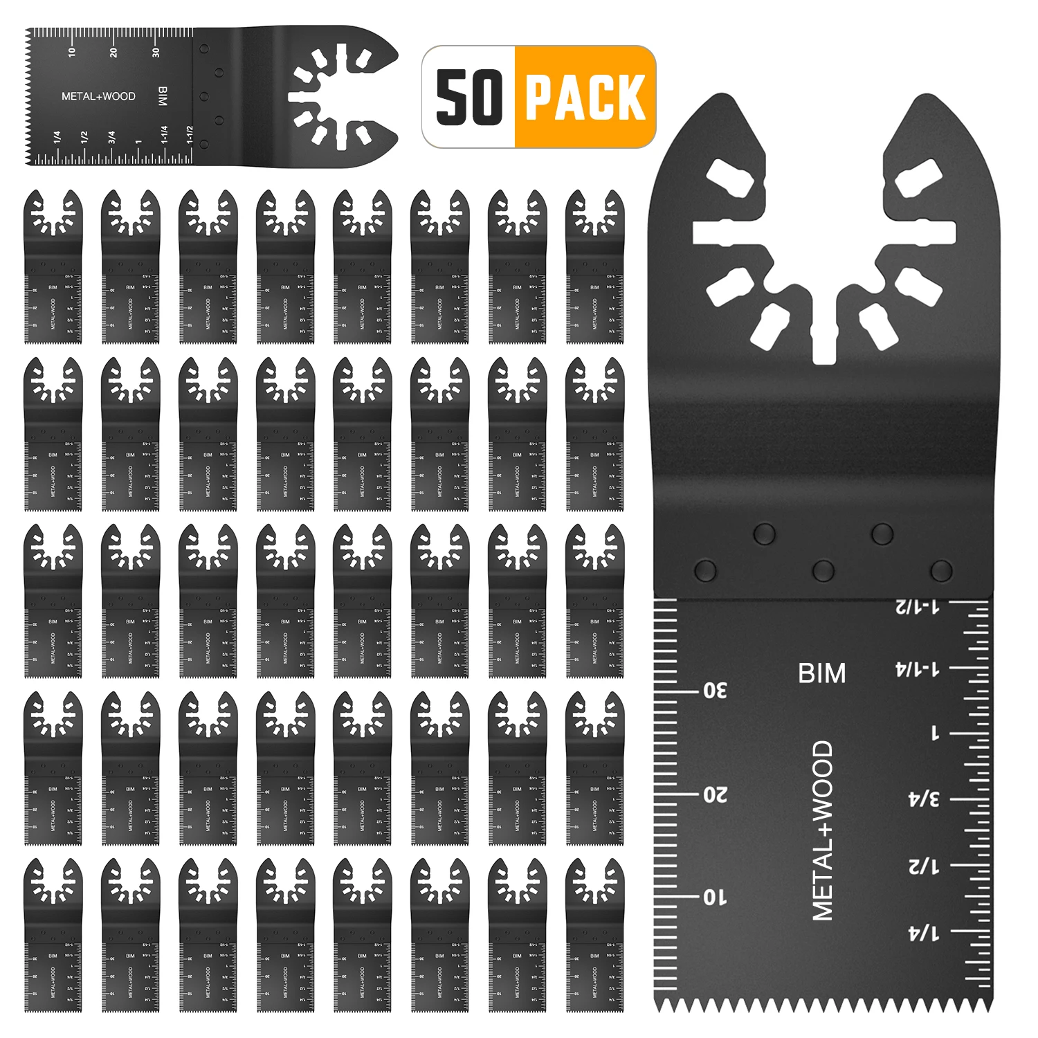 10/50PCS Multitool Oscillating Saw Blades Wood Cutting Fit Dewalt Ryobi Bosch Ridgid Milwaukee Rockwell Fein Carbide Blade