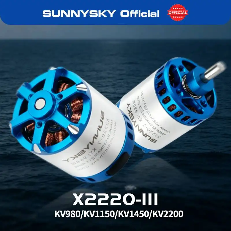 

Official SUNNYSKY X2220-III Brushless Motor KV980/1150/1450/2200 BLDC Motor 3-4S Voltage for RC Fixed-wing Airplane Drones