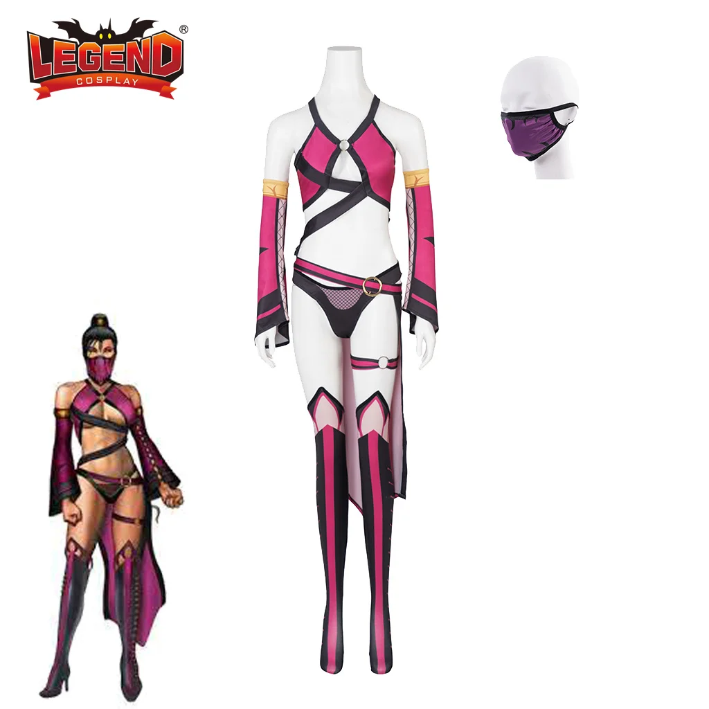 

Mileena Cosplay MK 9 Mortal Kombat Cosplay Women Mileena Costume Female Ninja Fighting Game Sexy Cosplay Outfits With Mask