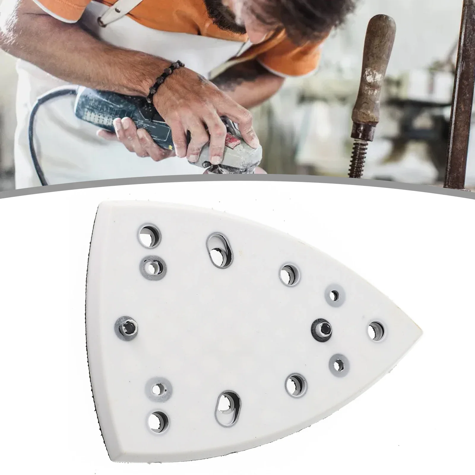 148X98mm Triangular Hook &loop Sanding Pad 17 Holes Replacement Plate For DTS 400 REQ Sander Polishing Disc Abrasive