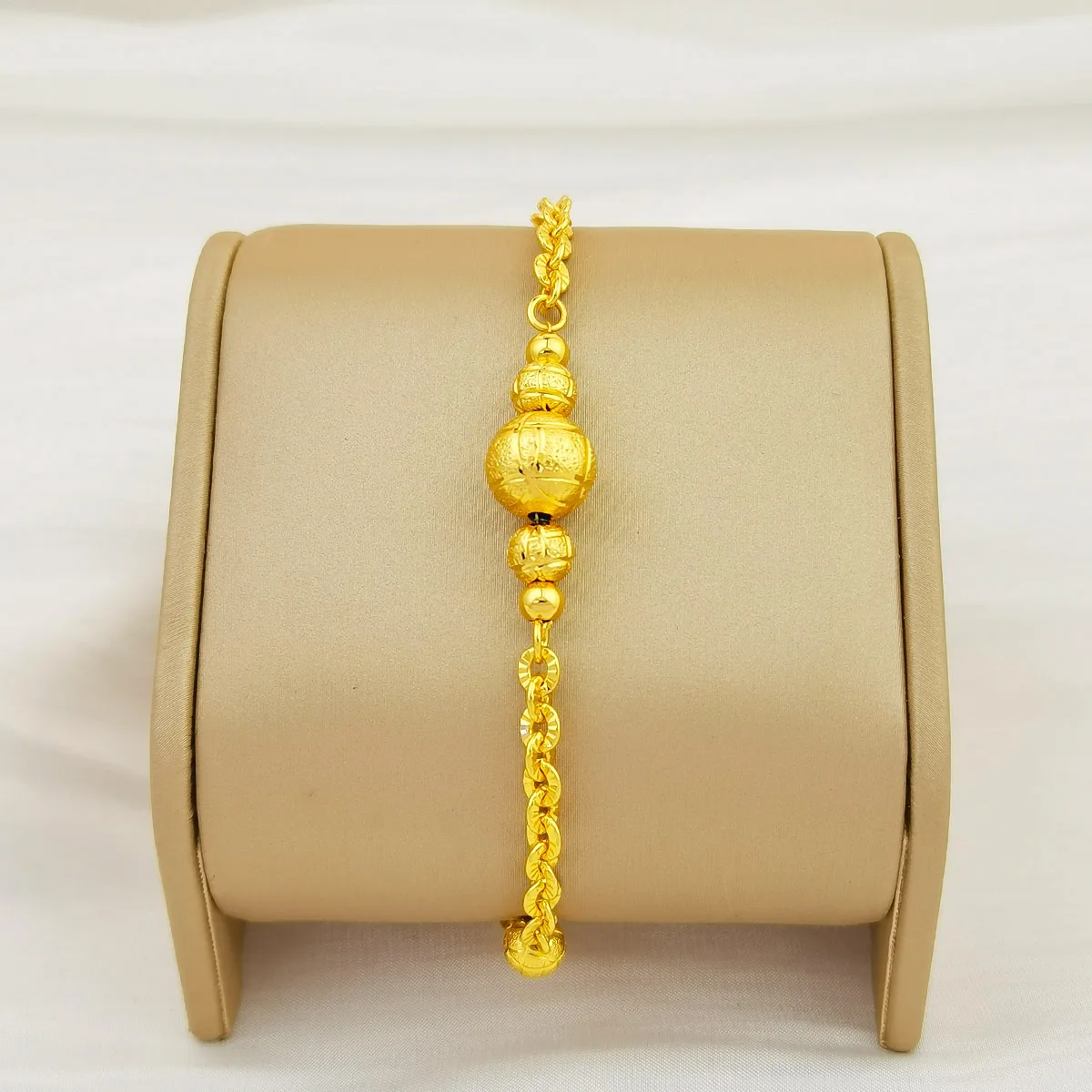 9999 gold bracelet necklace women's high-end round bead jewelry for wholesale in stock