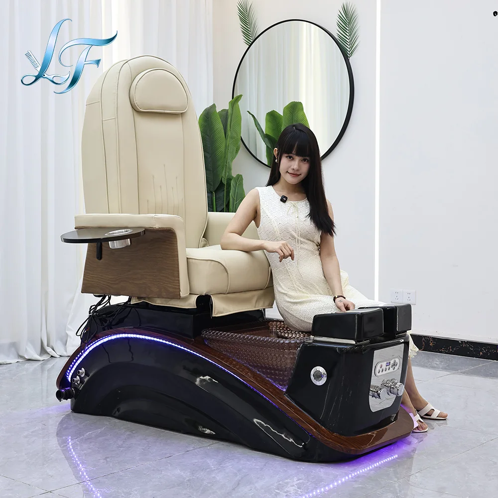 Popular EU US Salon Equipment Electric Foot Massage Reclining Lounge Chair With Exclusive Design For Nail Salons Foot Care Shops