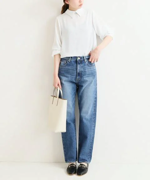 

Spring 2026 High Waist Straight Leg Denim Jeans Women's Premium Cotton Waed Red IENA Commute Sle Zipper Closure