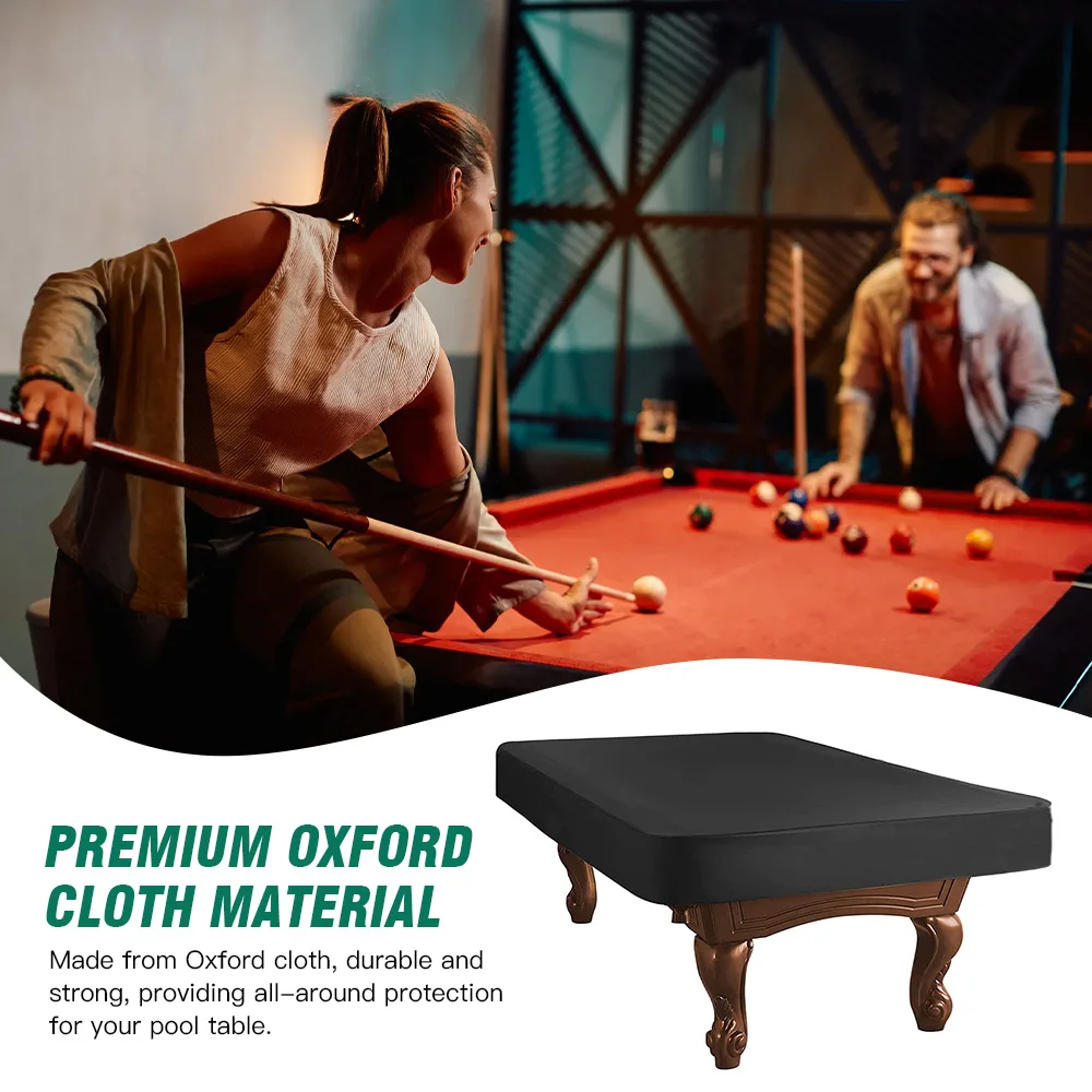Pool Table Cover Oxford Cloth with PVC Coating Waterproof and Silver Coated for Outdoor Ping Pong Table Cover Drawstring