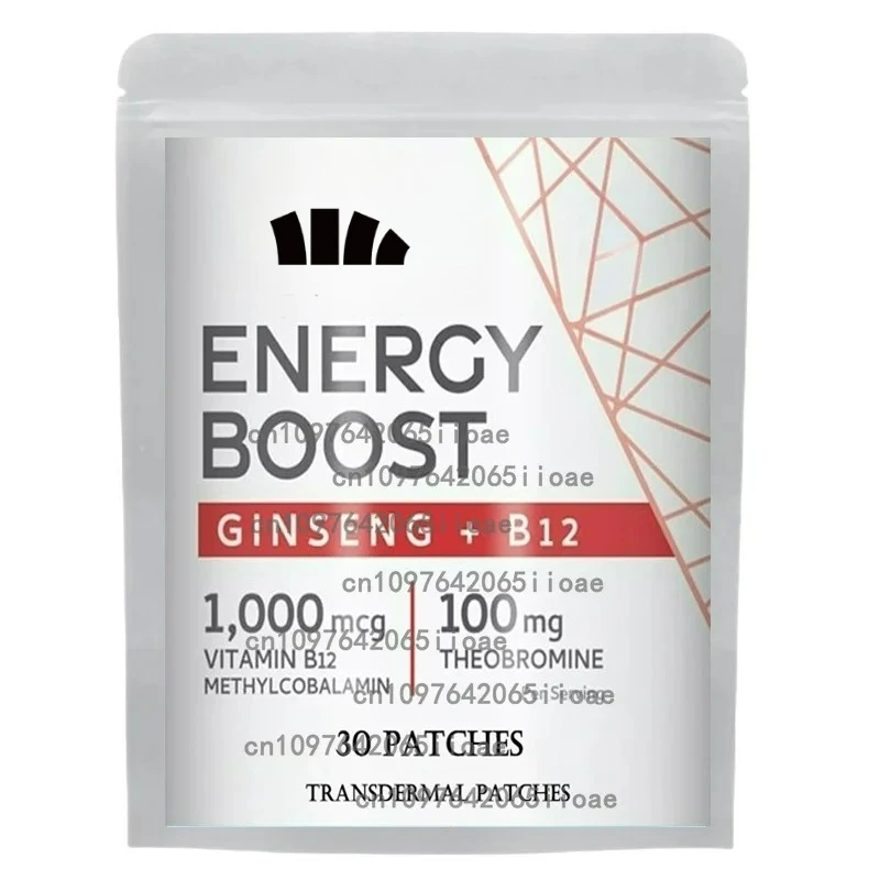 

30 пластырей Energy Boost Transdermal Самоклеящиеся пластыри с витамином B12