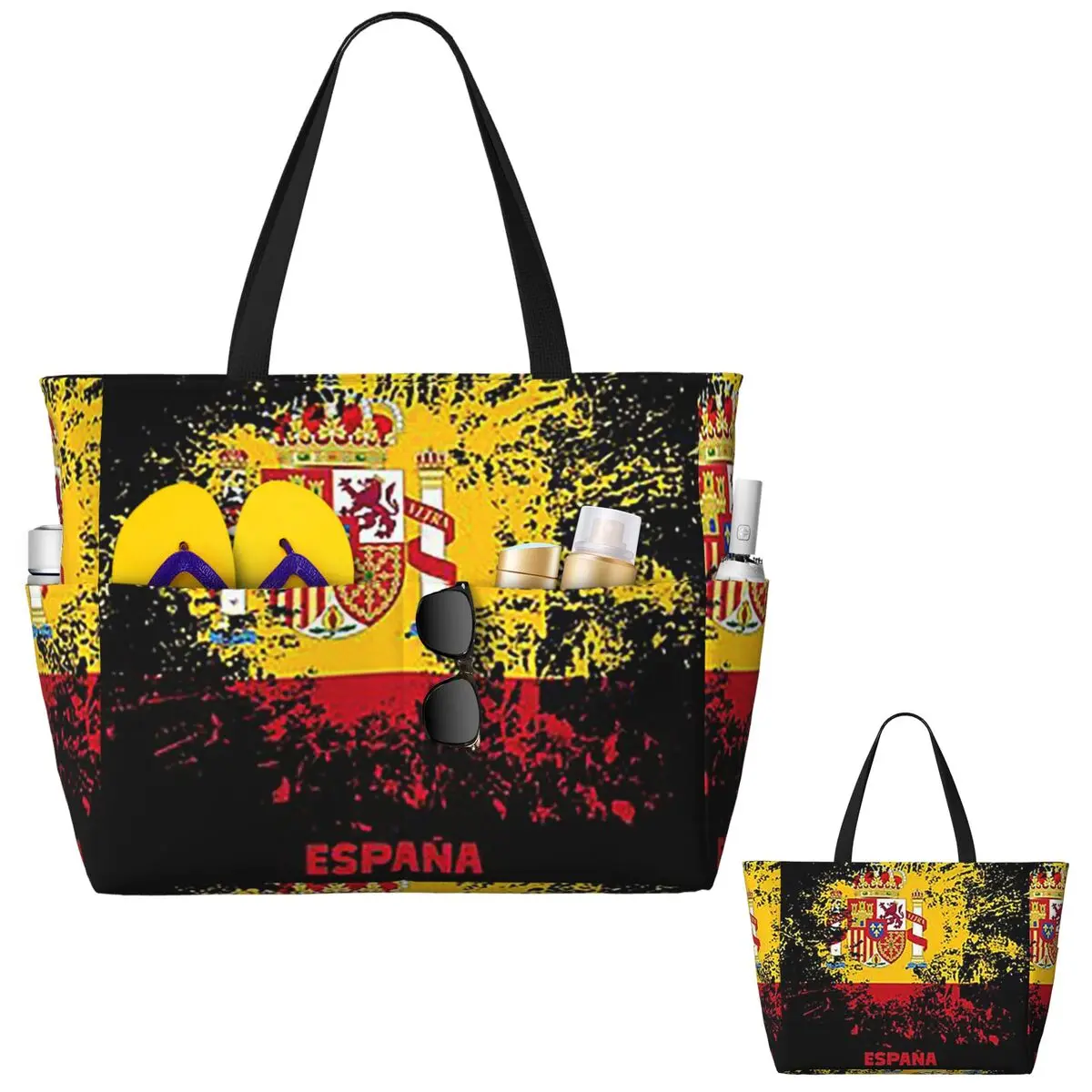 

Испания Акварель Спастанд Флаг Испанский Наряд Пляжная Большая Сумка Спортивный Тренажерный Зал Йога Дафл Большая Сумка Женская Дорожная Сумка Фитнес-сумка