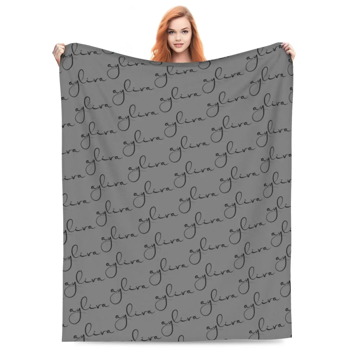 Custom A-Ayliva Cool Singer Blanket Warm Fleece Soft Flannel Rapper Pop Music Throw Blankets for Bedroom Couch Travel Spring