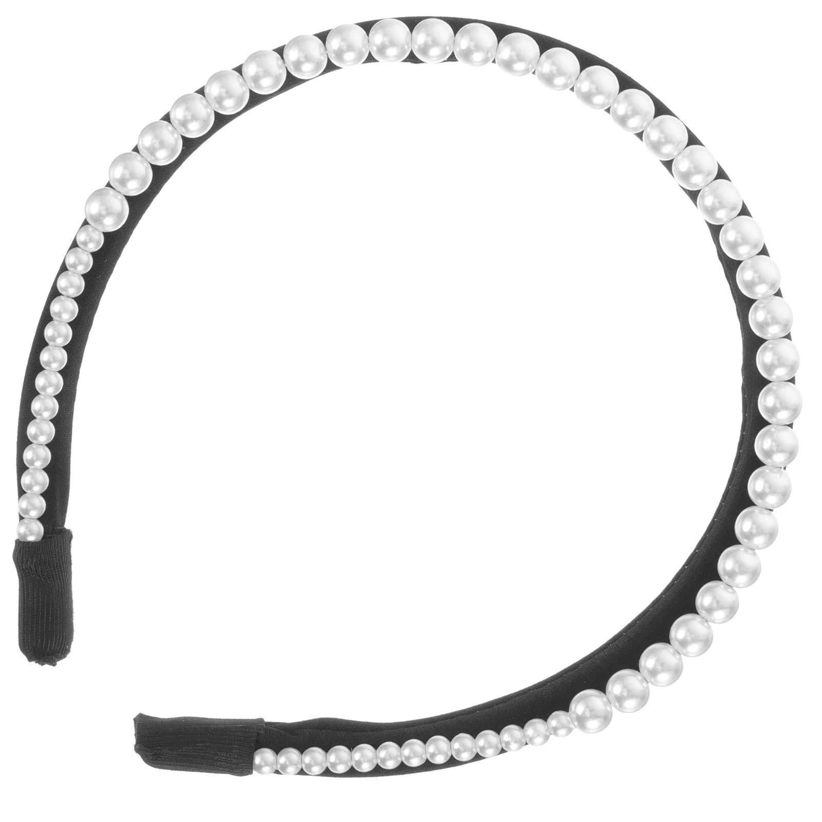 

Pearl Headb Double Layered Comfortable Satin Artificial Pearl Hair Accessories for Girls Women Bridal Wedding Headb s Hairb s