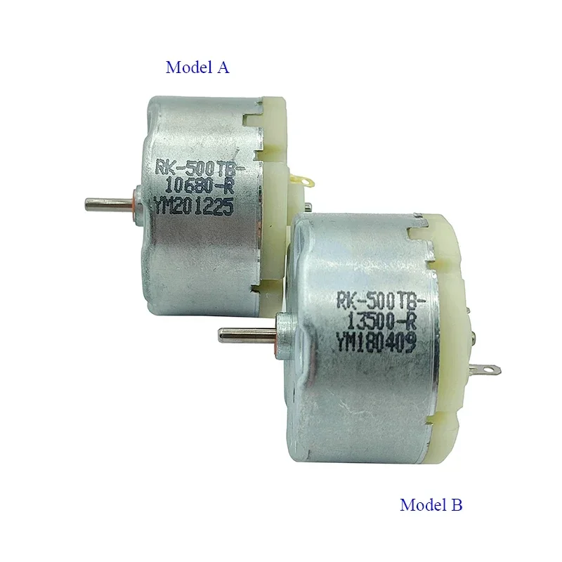 RK-500TB Micro 500 Motor 32mm Diameter Round Spindle Motor DC 6V 9V 12V Carbon Brush Motor for Humidifier Alarm Watch Winder