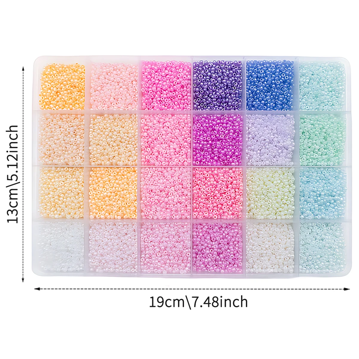 24-Color Glass Seed Beads Assortment Kit, 2/3/4mm 12000/5760/2400Pcs Beads for Jewelry Making, DIY Crafts, Handmade Bracelets