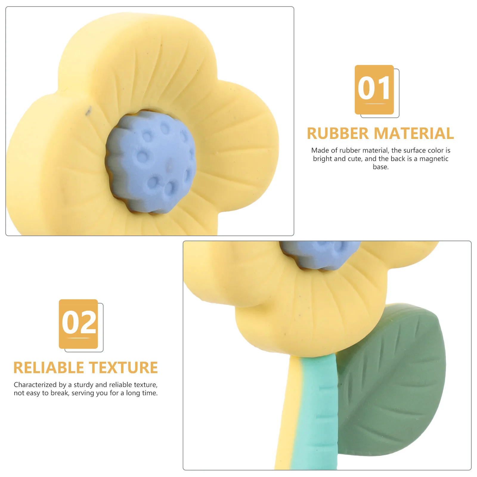 

5Pcs Cartoon Flower Fridge Magnets Heavy Duty Rubber Magnets for Refrigerator Kitchen Cabinet Whiteboard Locker Decoration