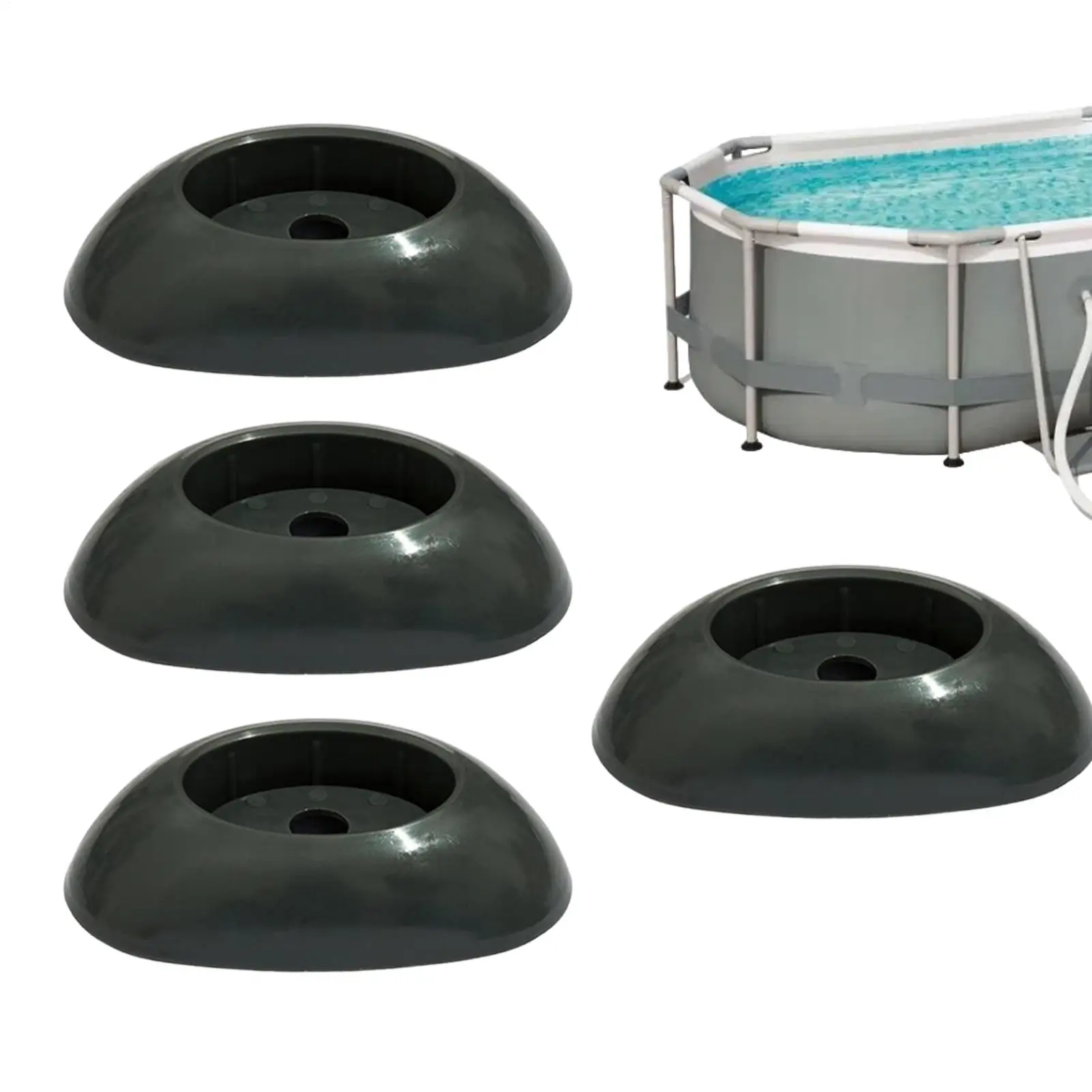 Pool Support Leg Caps Universal Anti-Slip PVC Support Bracket Pool Frame Parts Replacement for Backyard Parks Party SPA Hotel