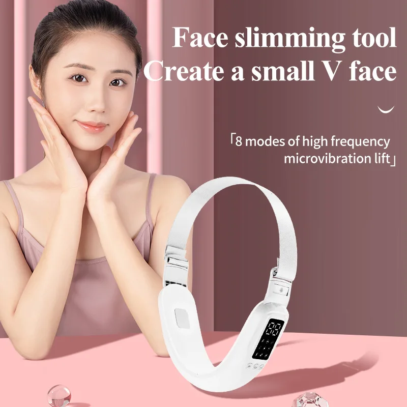 V Shape Face Lift Massager Portable Facial Massage Device Rechargeable LED Display Double Chin Remove Facial Beauty Instrument