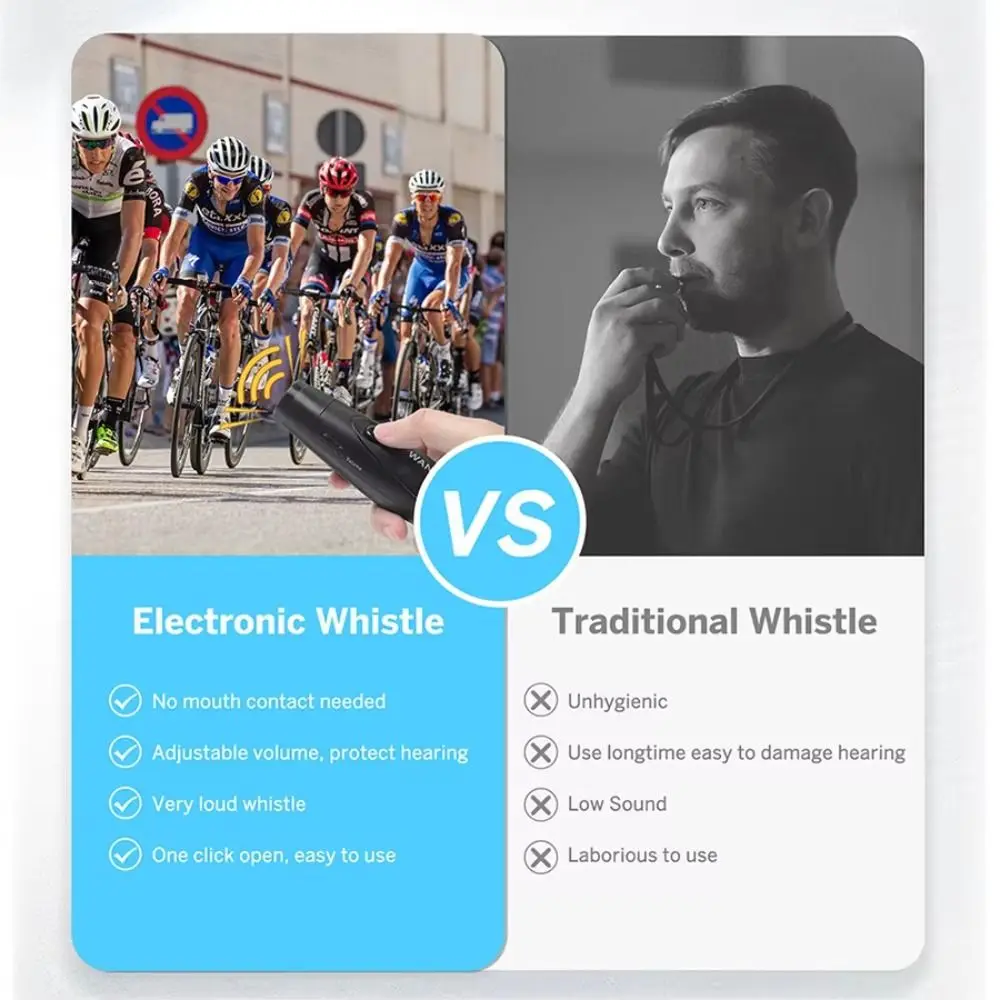 

Электронный свисток с 3 звуковыми эффектами, из АБС-пластика, высокой громкости, многофункциональный, с ремешком, судейский свисток для учителей и школьников