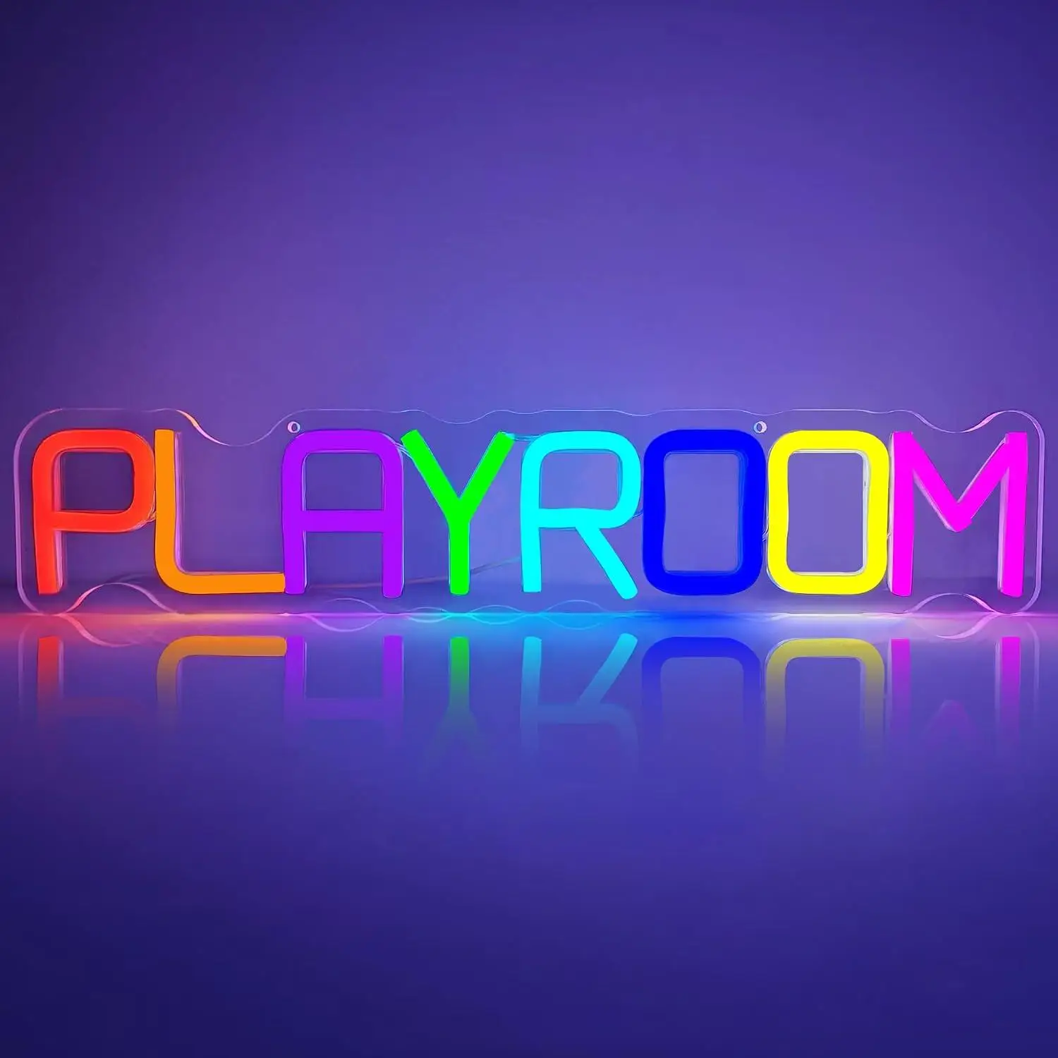 Playroom Neon Sign USB Dimmable LED Light For Kids Play Area Toy Zone Children Bedroom Family Activity Space Wall Art Decor Gift