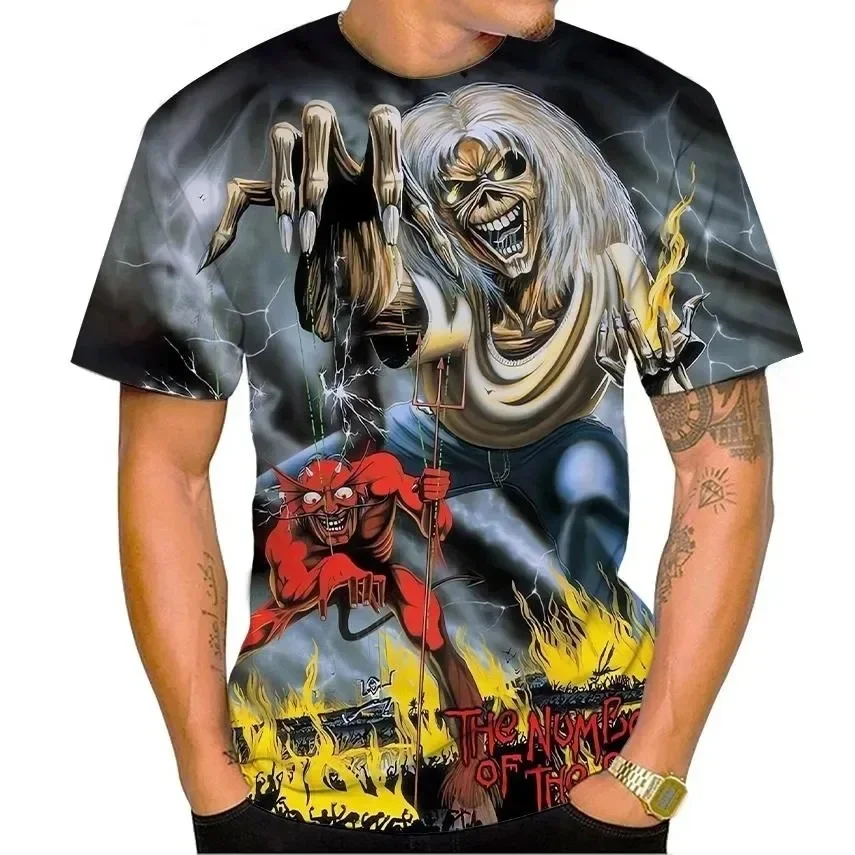 2026 New Rock Heavy Metal Band T-shirt Hip-hop Street Style Short Sleeve Breathable Living Dead Band T Shirt for Men Women Tops