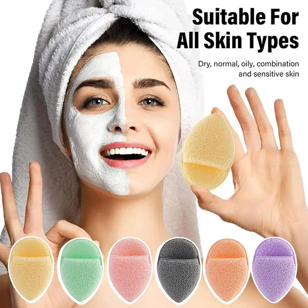 Natural Exfoliating Face Wash Deep Cleansing Puff Flutter Sponges Black Headband Clean Cosmetic To Facial Remover Sponge