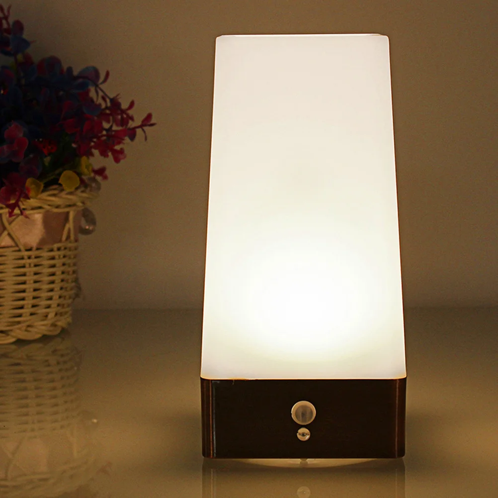LED Night Light Vintage Pir Motion Sensor Operated Desktop Portable Light for Bedroom Hallway Kids Room