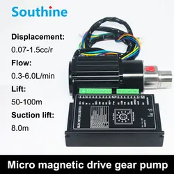 Southine Mini 316L Stainless Magnetic Drive Gear Pump For High Pressure High Viscosity Fluid Delivery Food Grade Pump