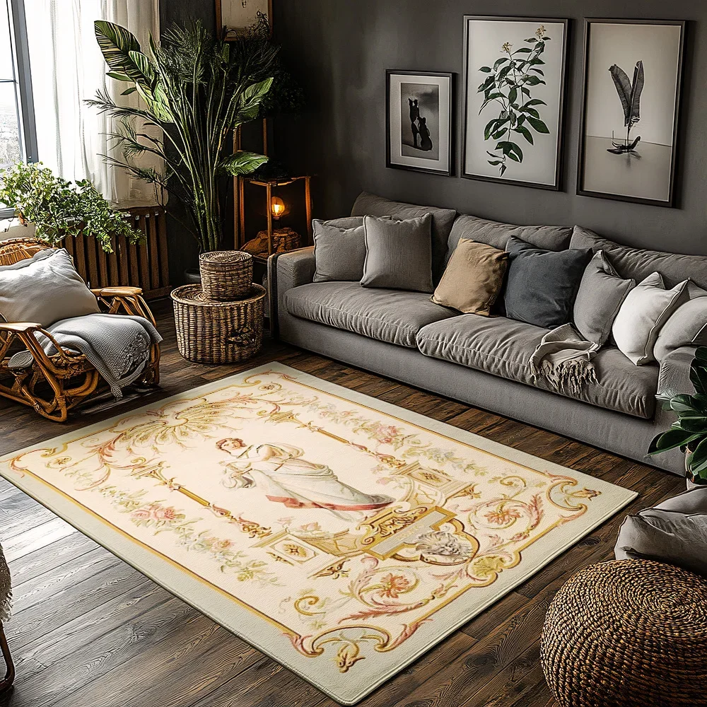 Vintage Persian Rug Antique Style Area Rug Elegant Home Decor Traditional Design Floor Mat Luxury Living Room Carpet Boho Chic A