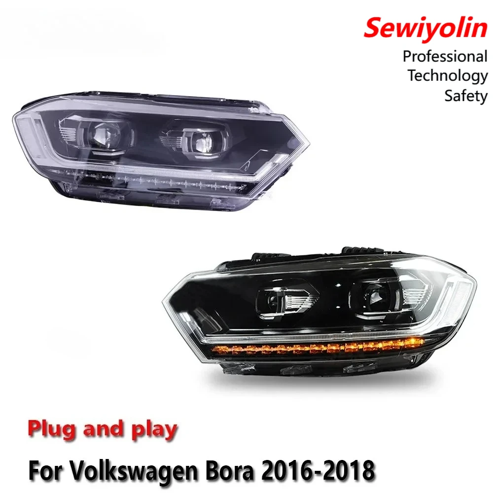 

Car LED Upgrade Headlight Accessories For VW Bora 2016-2018 DRL Brake Turn Signal Lamp Plug and Play