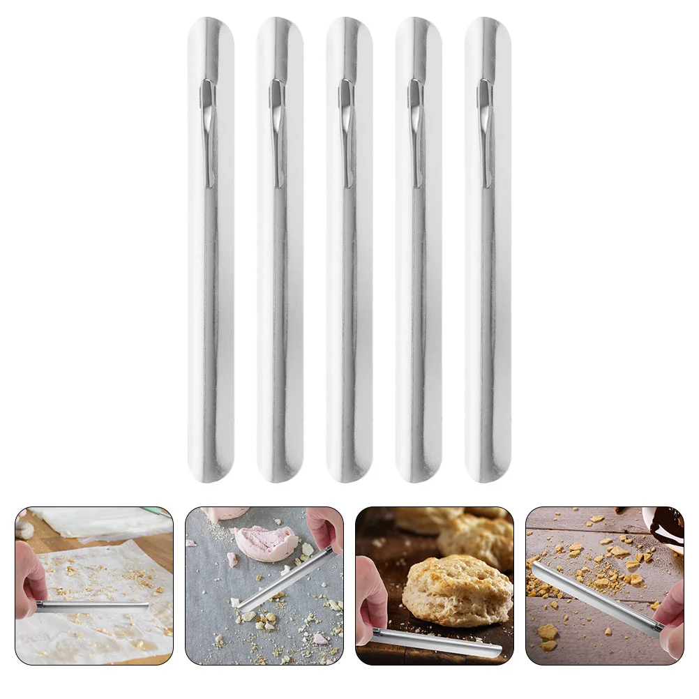 

5 Pcs Bread Crumb Scraper Table Metal Restaurant Cleaner Heavy Duty Sweeper Stainless Steel Dining