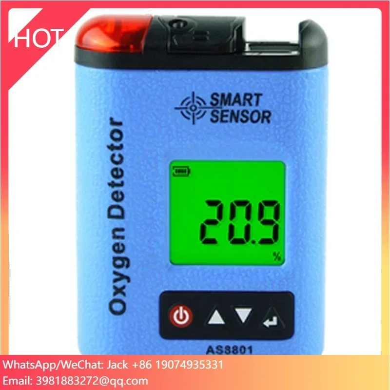 

Портативный детектор кислорода SMART SENSOR AS8801, измеритель концентрации кислорода, взрывозащищенная сигнализация