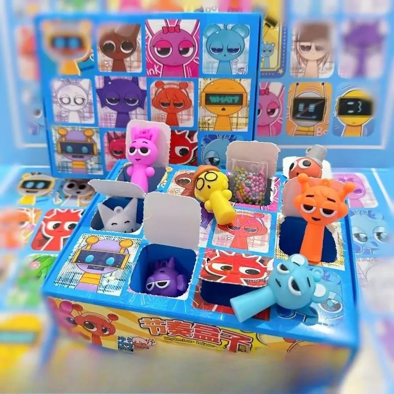 12 szt. Mini Figurki Sprunki Zabawka Punch and Win Blind Box Film Sprunki Wenda Model Lalka Figurki Prezent dla Dzieci