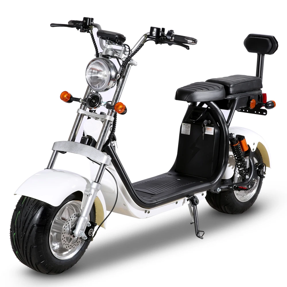 

Hot Sale Adult Electric Motorcycle with 12 Inch Big Tire 60v 20ah Battery Cheap 1500W/2000W Scooter Citycoco C4 49cc