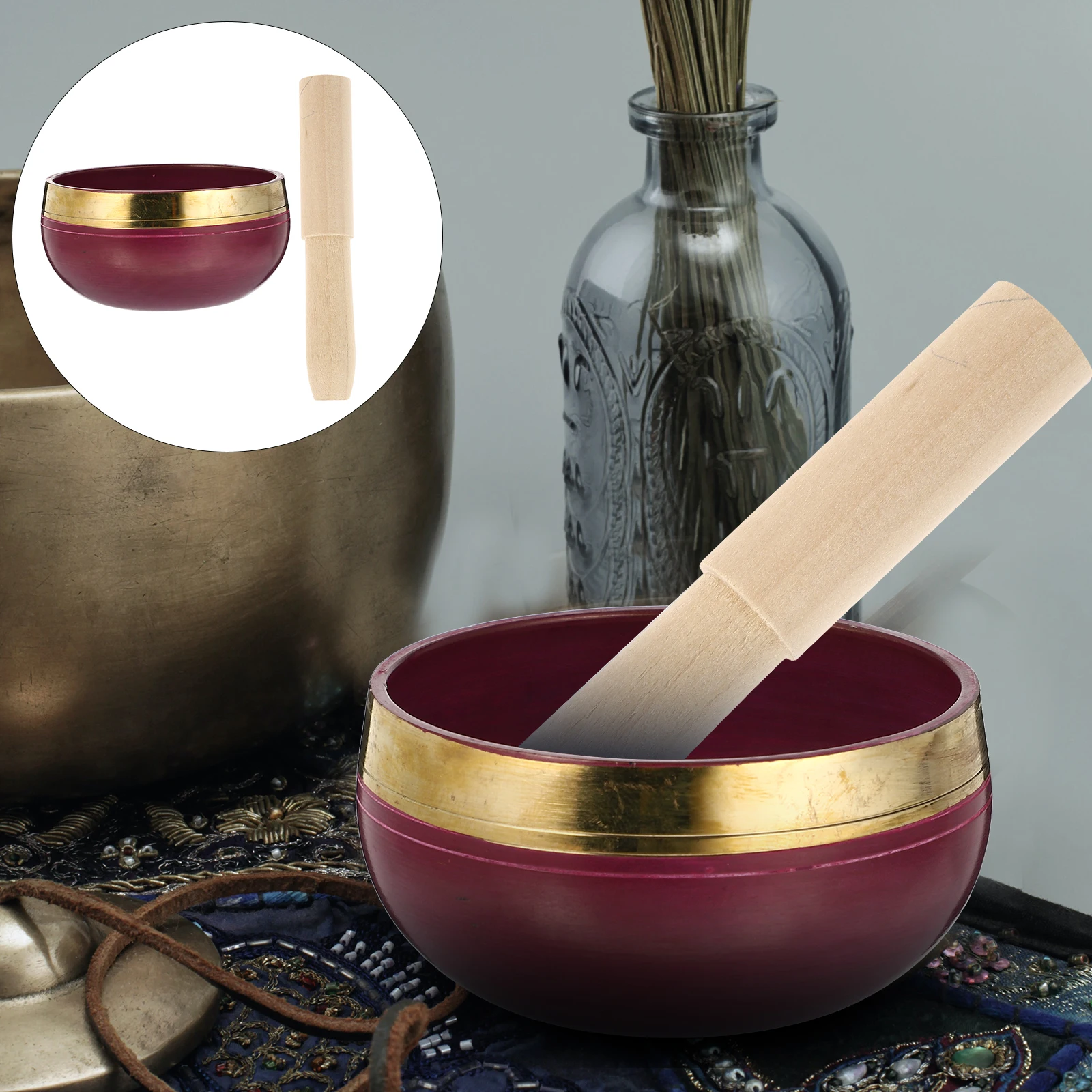 

Buddha Sound Bowl Traveling Meditation Hand Making Singing Yoga Portable Copper