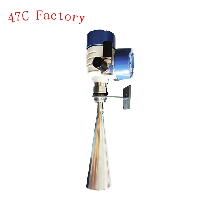 Bule Silvery Aluminium Alloy Stainless Steel Telemetric Radar Water Level Sensor