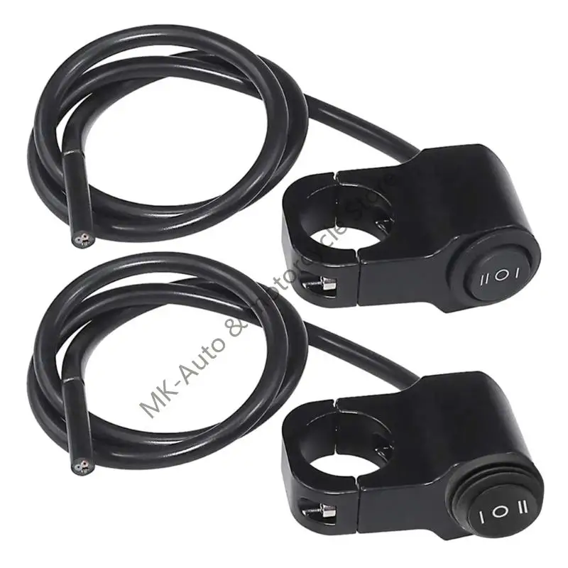 ON OFF Mini Switches for Scooter Motorcycle Lights Waterproof Including Reverse Polarity and Grip Holder