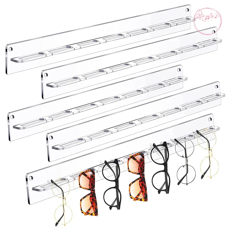 

Acrylic Eyeglasses Holder Wall Mounted Sunglasses Organizer Storage Eyewear Display Hanger Rack Jewelry Shelf