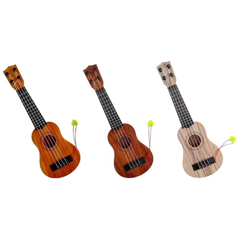 17 cali dziecięca gitara Ukulele 4 struny Mini gitara dla dzieci zabawki z kilofami dla małych dzieci chłopców dziewcząt