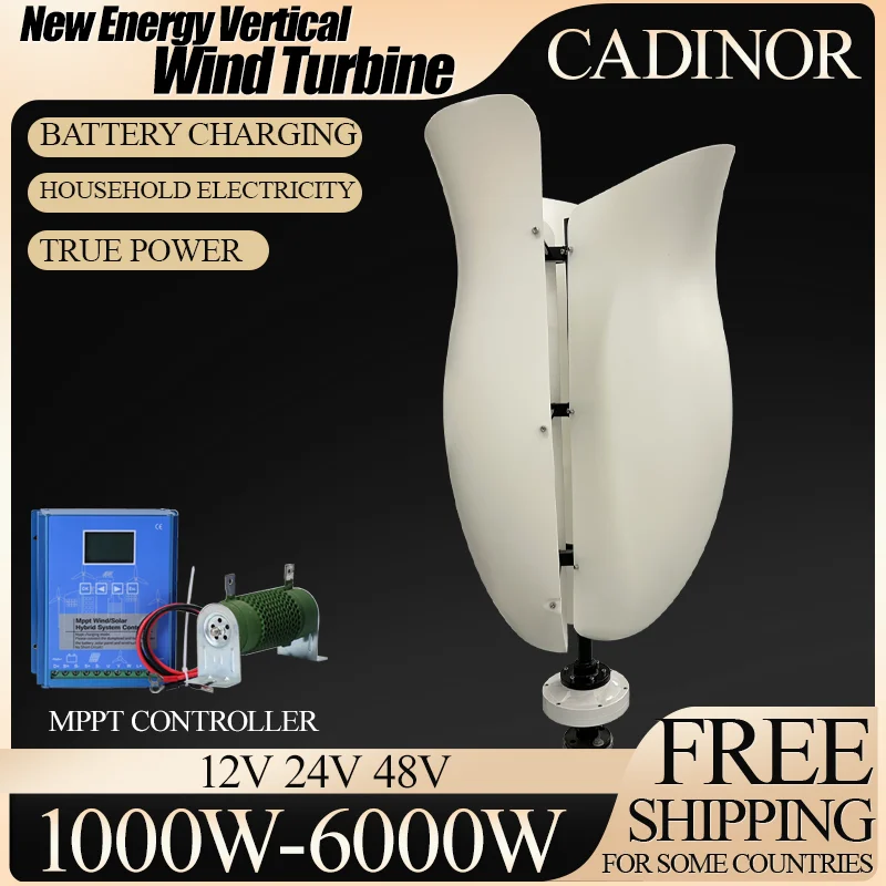 Wind Turbine Vertical High Voltage Generator 1000W-6000W 12V 24V 48V MPPT Charge Controller For Home Use FOR YOU
