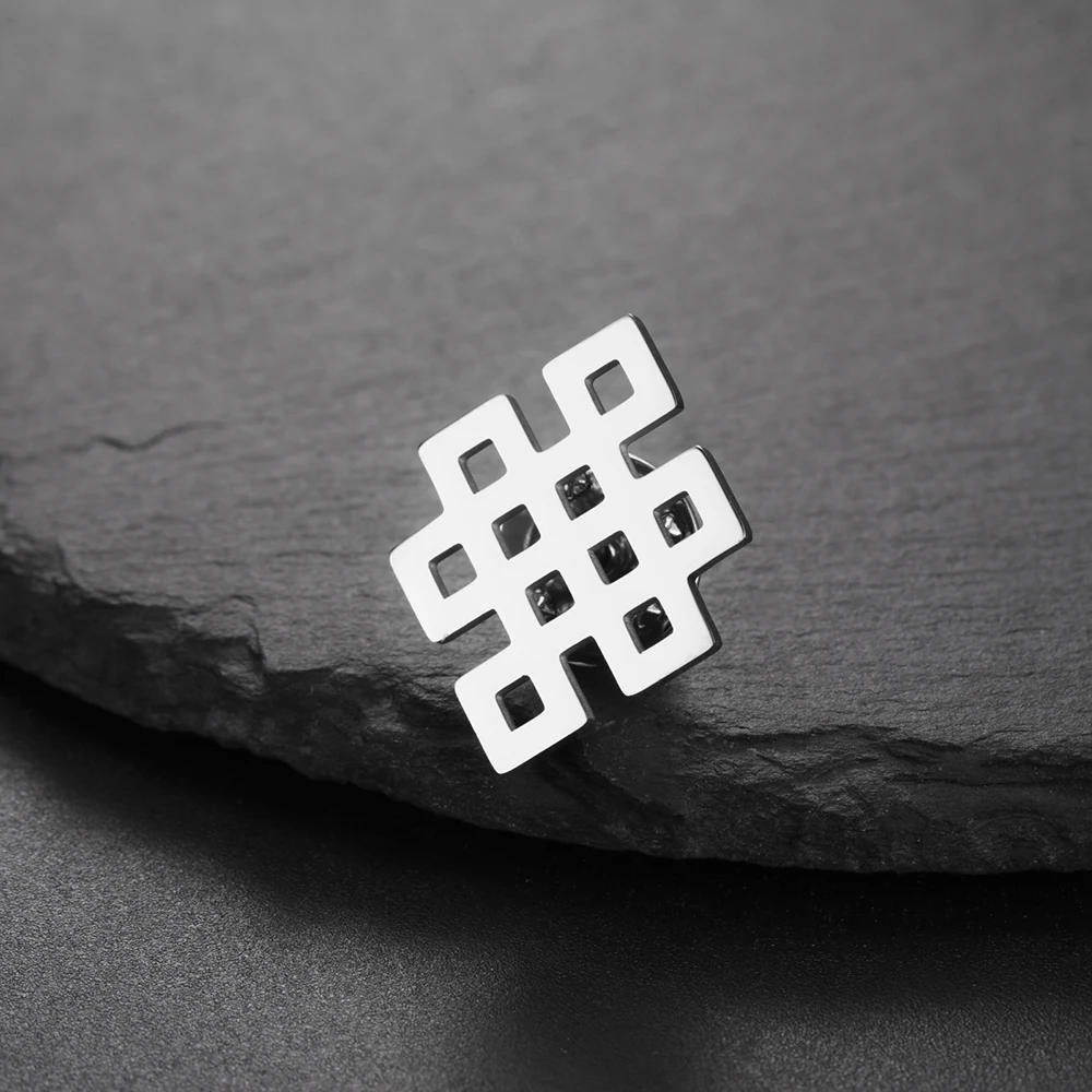 Dawapara Vintage Endless Knot Symbol Broschen Viel Glück Chinesischer Knoten Brosche Anstecknadel Edelstahl Zubehör – Detail 13