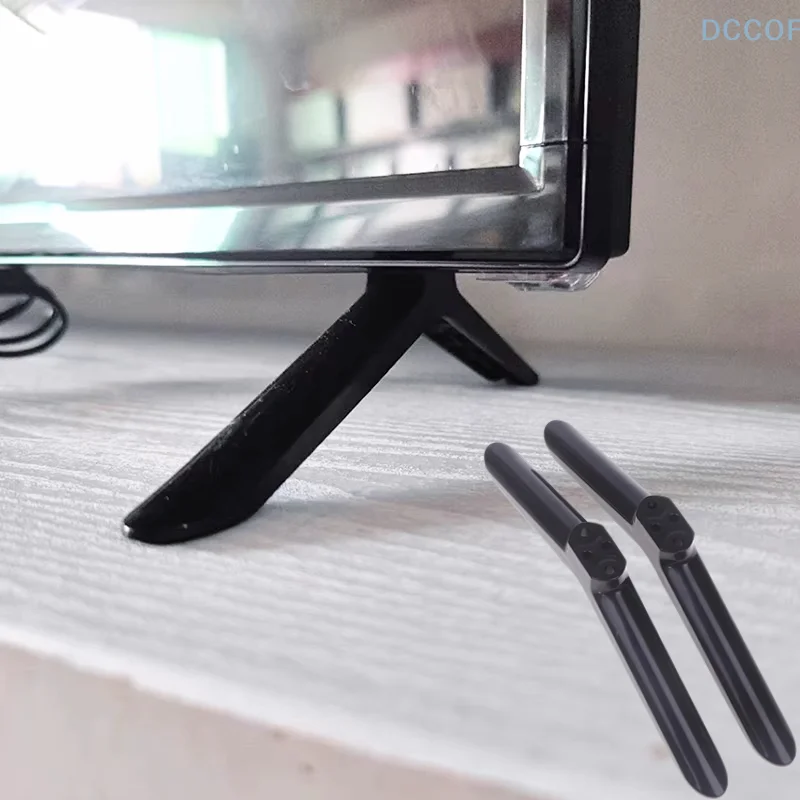 

1Pair Televisions Tabletop Base Stand Legs Pedestal Stand Replacement Mount Leg Plastic Legs Feet Universal Pedestal Foot