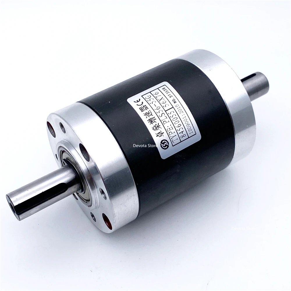 PLS56 Circular Speed Increaser/Reducer Double Shaft Planetary GearBox 56mm Diameter 1:13 15 18