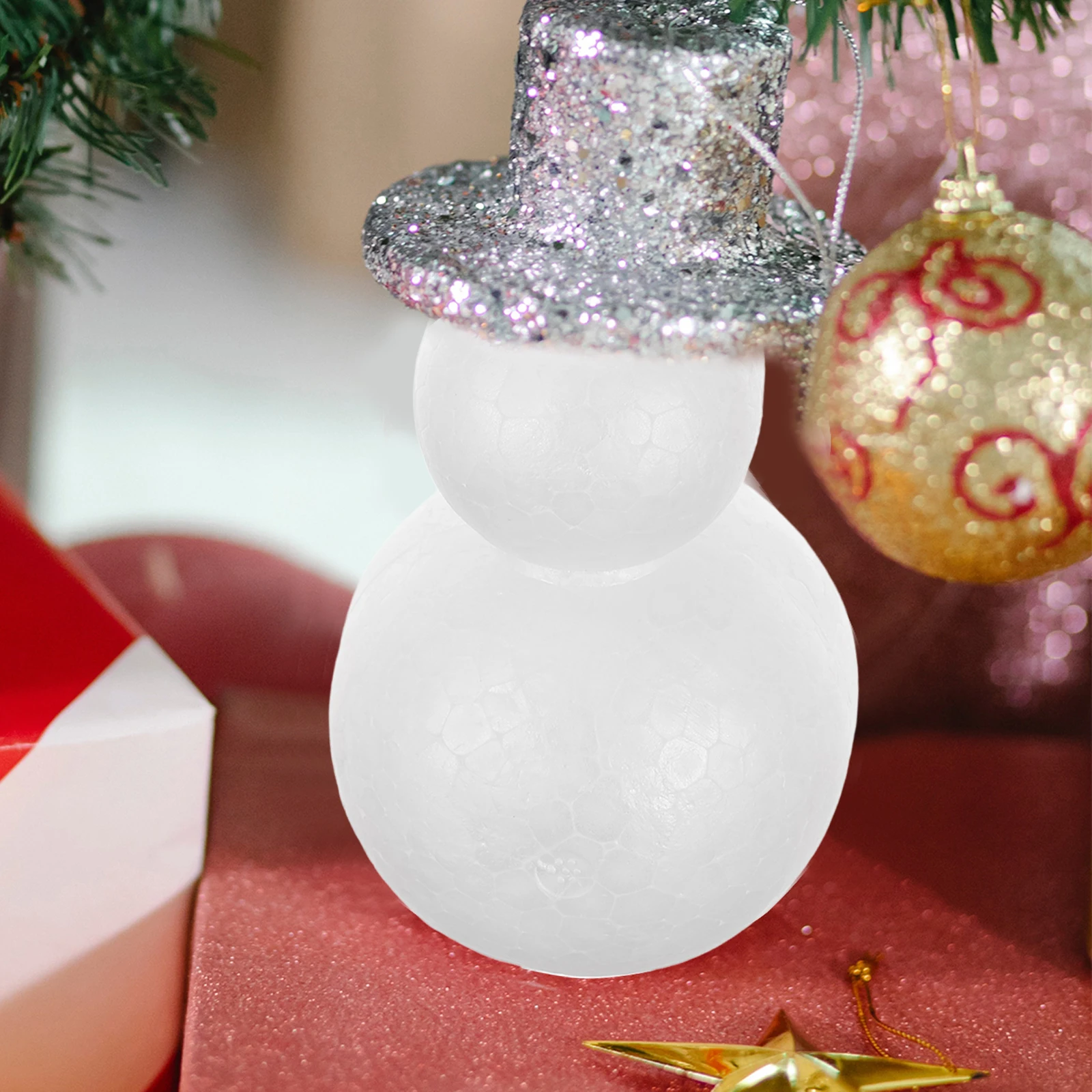 

6pcs Foam Decor Unfinished Snowman Shape For Diy Christmas Crafts Lightweight Party Favors Home Ornaments Xmas Snowman Mold