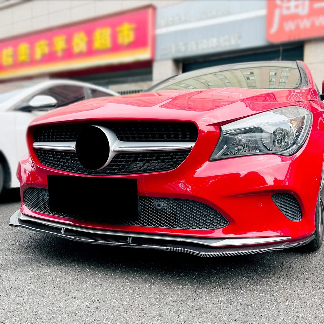 C117 Front Bumper Lip Splitter Diffuser Spoiler Body Kit For Mercedes Benz CLA Class C117 CLA200 220 260 180 Standard 2013-2019