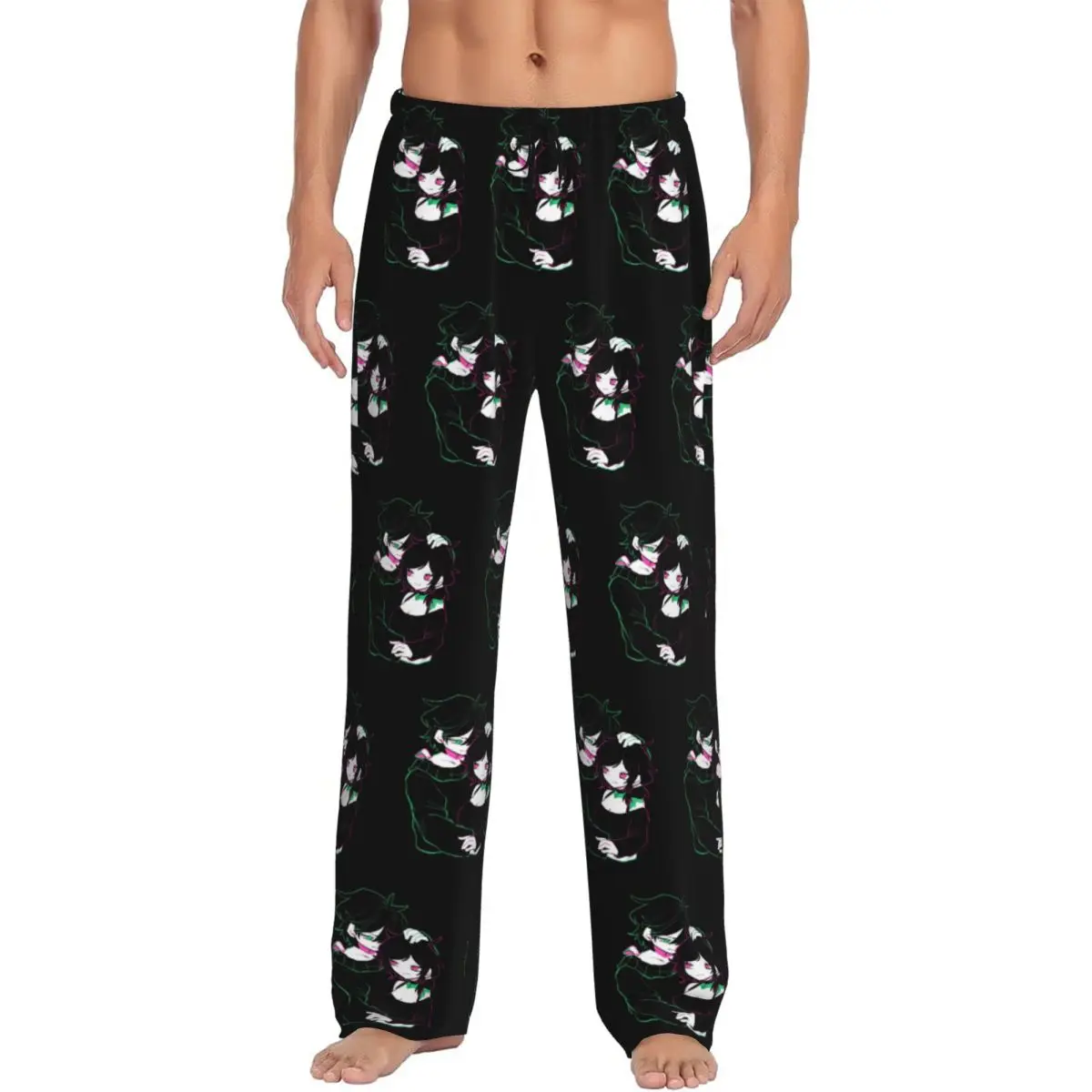

Custom The Coffin Of Andy And Leyley Pajama Pants for Men Horror Puzzle Game Sleepwear Lounge Sleep Bottoms Stretch with Pockets