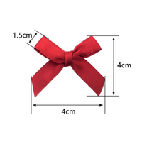 50 pieces/batch 4 * 4cm Large Red Fresh Small Size Ribbon Arch Ribbon Bouquet Handmade Decoration Handmade Party Decoration