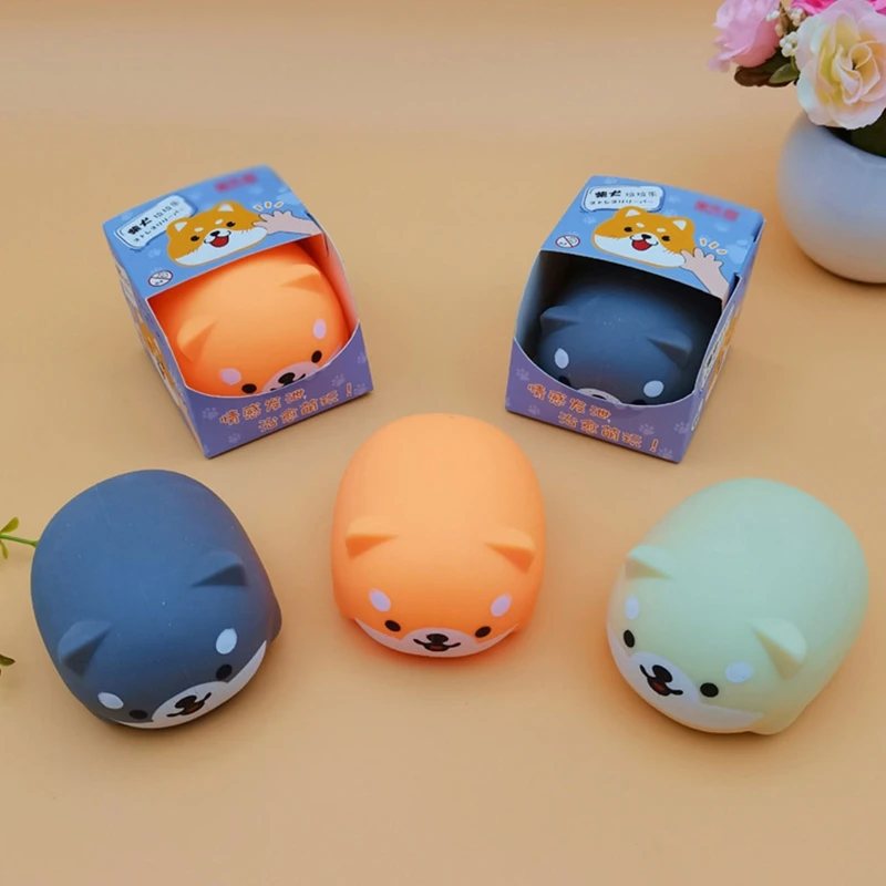 

P31C Cute Shiba Inu Stress Relief Balls Sensory Hand Exercise Tool Bouncy Toys Novelty Sensory Toy Party Decorative Favors