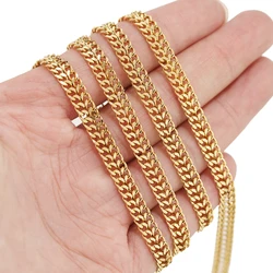 1 Meter Stainless Steel 5mm Flat Chain Double Layer Chains Necklaces Findings Bracelets Supplies Jewelry Making Accessories