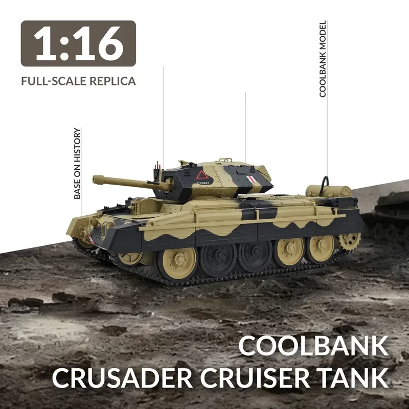 Coolbank 1:16 Crusader Mk Iii Cruiser Tank Remote Control Military Model With Christie Suspension Historical Paint For Hobbyists