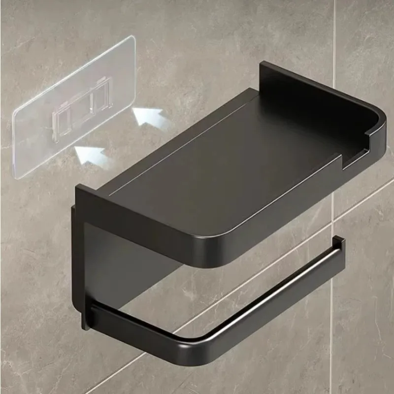 Toilettenpapierhalter, Kunststoff-Aufbewahrungsregal, Küchenhandtuchhalter, Platzierung von Gewürzflaschen, Badezimmer-Wandhalter für Papierrollen, Telefonablage