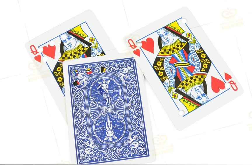 Hollow Card Matrix Card Moving Hole on Blue Poker Back Visual Magic Tricks Wow Magic Toys,Joke Classic Magie Trucos De Magia